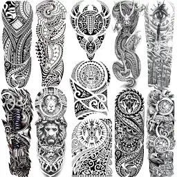 polynesian tattoo - Google Search Manta Tattoo, Voll Arm-tattoos, Tato Maori, First Time Tattoos, Fake Tattoo Sleeves, Black Skull Tattoo, Maori Tattoos, Arm Temporary Tattoos, Temporary Tattoo Sleeves