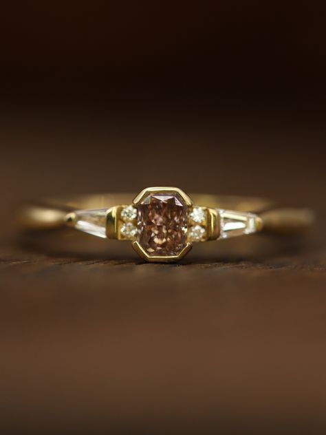 Brown Engagement Ring, Earthy Engagement Rings, Sculptural Rings, Brown Engagement Rings, Brown Diamond Engagement Ring, Engagement Rin, Sculptural Ring, Brown Diamond Ring, Brown Diamonds