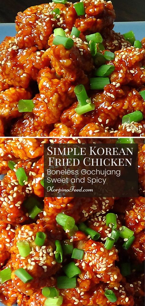 Easy Korean Fried Chicken, Fried Chicken Sauce, Daikon Recipe, Korean Fried Chicken Recipe, Cooking Fried Chicken, Easy Korean Recipes, Chinese Foods, Fried Chicken Recipe, Chicken Easy