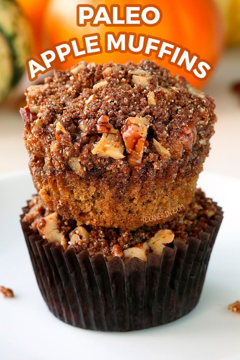 Muffins No Eggs, Paleo Apple Muffins, Paleo Muffin Recipes, Paleo Pumpkin Recipes, Paleo Pumpkin Muffins, Paleo Apple, Muffins Paleo, Paleo Muffins, Muffins Healthy