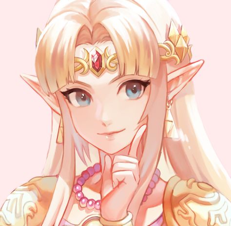 legend of zelda icon ( art: shrw_bn2 ) ♡ Zelda Pink Aesthetic, Albw Zelda, Princess Zelda Pfp, Princess Zelda Icon, Zelda Pfp, Zelda Icon, Soft Pink Icons, Legend Of Zelda Characters, Princesa Zelda