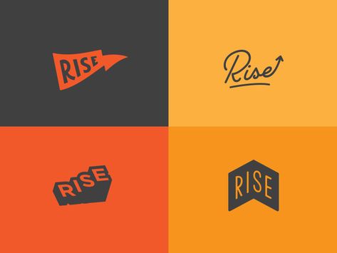 A few more proud members to add to the island of misfit logos... These were fun, quick concepts to work on. Rise Up Logo, Rise Logo Design, Tv Show Logo Design, Unicef Logo, Misfits Logo, Rise Logo, Show Logo, Adventure Logo, Inspiration Logo Design