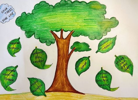 World Environment Day Posters, Importance Of Trees, Save Trees, World Environment Day, Environment Day, School Project, School Projects