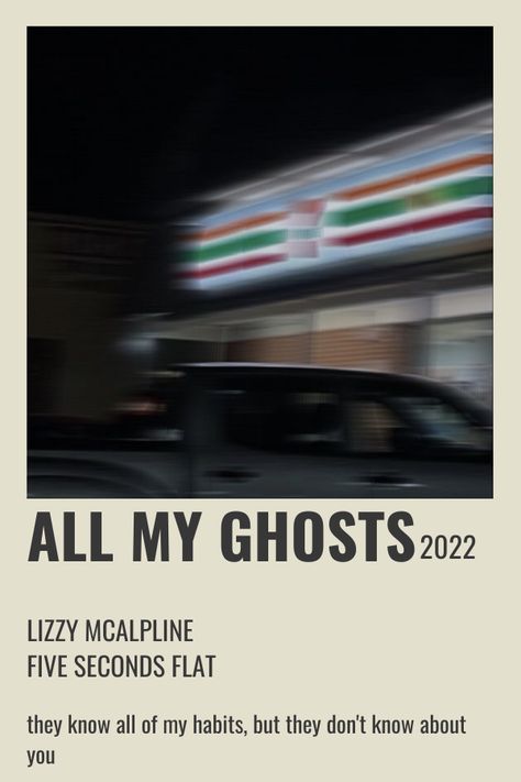 All My Ghosts Lizzy Mcalpine, State Of Grace Taylor Swift Polaroid Poster, Song Polaroid Posters Lana Del Ray, Marys Song Taylor Swift Polaroid Poster, Lizzy Mcalpine Polaroid Poster, Song Polaroid Posters, Lizzy Mcalpine, Ghost, Songs