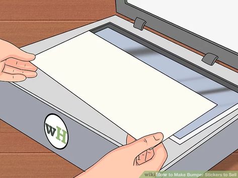 How to Make Bumper Stickers to Sell (with Pictures) - wikiHow Stickers To Sell, Diy Bumper, Printable Vinyl Sticker Paper, Local Gifts, Vinyl Sticker Paper, Computer Software, Printable Vinyl, Bumper Sticker, Car Parking