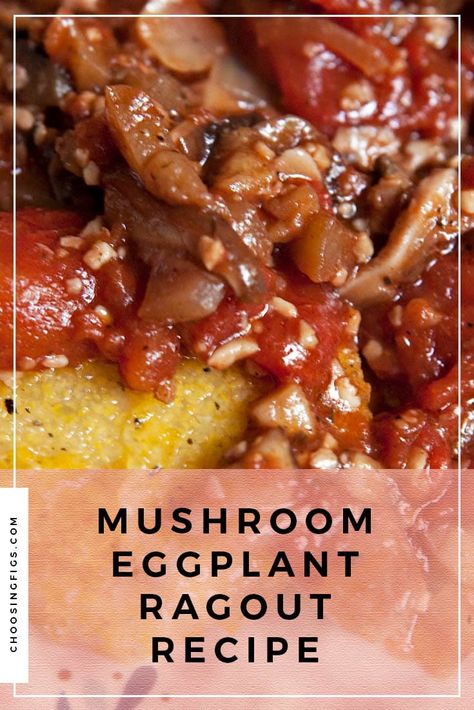 Mushroom Ragout Recipe, Eggplant Pasta Sauce, Beef And Mushroom Recipe, Ragout Recipe, Mushroom Ragout, Portabella Mushrooms Recipes, Mushroom Recipes Vegan, Mushroom Pasta Sauce, Recipe Mushroom