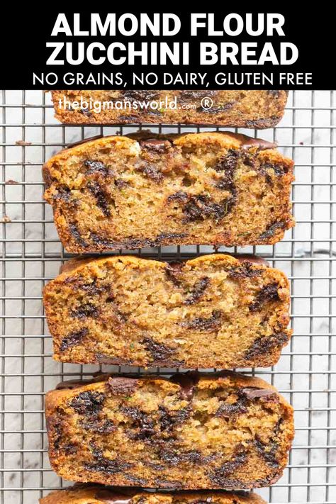 slices of almond flour zucchini bread Keto Zucchini Bread Recipes Almond Flour, Zuchinis Bread Recipe Almond Flour, Almond Flour Zucchini Recipes, Almond Flour Zucchini Bread Recipes, Zucchini Almond Bread, Juniper Recipes, Almond Flour Zucchini Bread, Paleo Zucchini Bread, Zucchini Desserts