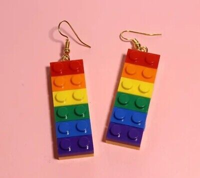 Lego Jewelry, Teacher Earrings, Preschool Teacher Gifts, Preschool Gifts, Kandi Bracelets, Color Jewelry, Lego Parts, Brick Design, Preschool Teacher