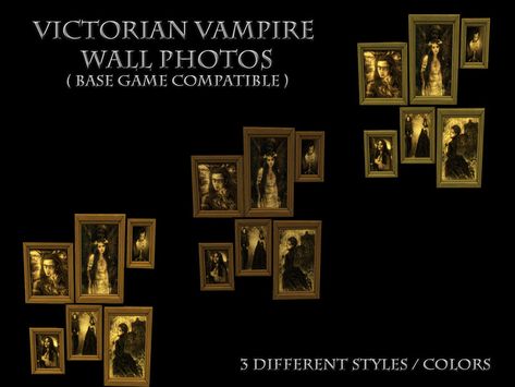 Sims 4 Victorian Paintings, Sims 4 Vampire Furniture, Sims 4 Vampire Cc Furniture, Vampire Furniture, Hogwarts Painting, Sims 4 Vampire, Vampire House, Sims Furniture, Furniture Cc