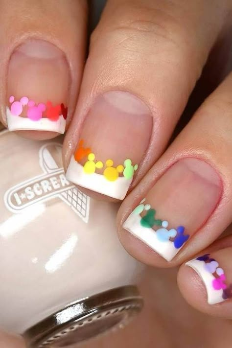 60  Best Disney Nails for Your Disney World Travel or Halloween Party (Cute, Classy, or Simple!) Donald Duck Nails Design, Disney Up Nails, Disney Cruise Nails Design, Disney World Nails Designs, Birthday Nails Art, Disney Cruise Nails, Disney Nails Simple, Disney World Nails, Disney Themed Nails