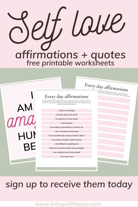 If you want to learn how to love yourself more, self love affirmations are the perfect way to start. Learning to love yourself first is so much easier with self love affirmations, and they are a very low effort way to implement more self love into your daily self care routine. work on your self love with these easy self love affirmations quotes worksheets. Get your freebie printable worksheets today! #selflove #selfcare Self Love Printables, Daily Self Care Routine, Routine Work, More Self Love, Daily Self Care, Love Yourself More, Self Appreciation, Hi Babe, Affirmation Posters