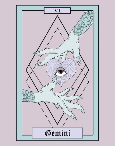 snootyfoxfashion — Zodiac Tarot Art Prints by VIXIISHOP Aries //... Gemini Tarot, Tarot Zodiac, Gemini Art, Zodiac Sign Astrology, Tarot Cards Art, Sagittarius And Capricorn, Capricorn And Aquarius, Tarot Art, Zodiac Signs Astrology