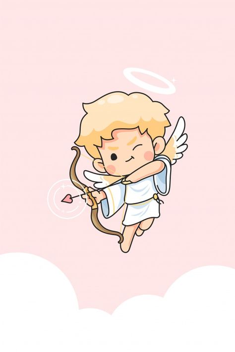 Cute cupid cartoon for valentine day con... | Premium Vector #Freepik #vector #arrow #heart #man #character Cupid Drawing, Angel Cartoon, Valentine Drawing, Valentine Cartoon, Valentines Day Cartoons, Angel Illustration, Valentines Day Drawing, Valentines Illustration, Angel Drawing