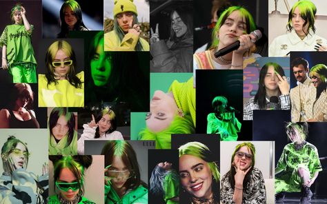 Billie Eilish Collage Wallpaper Laptop, Billie Eilish Desktop Wallpaper, Billie Eilish Wallpaper For Laptop, Tap Wall, Billie Eilish Wallpaper, Pc Wallpapers, Billie Eillish, Horror Movie Art, Pretty Wallpapers Backgrounds