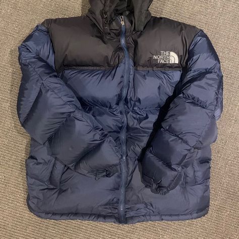 Navy Blue North Face Puffer, North Face Puffer Jacket Blue, Blue North Face Puffer, North Face 700, Blue Puffer Jacket, North Face Puffer Jacket, Blue Puffer, Puffer Jacket, Black And Navy