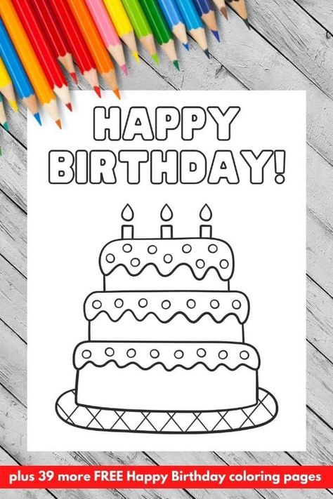 Birthday Card Coloring Printable, Happy Birthday Coloring Pages Printables, Birthday Coloring Pages Free Printable, Happy Birthday Sign Printable, Minecraft 6, Happy Birthday Free Printable, 55 Birthday, Birthday Card Pictures, Jack Harrison