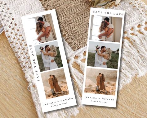 Save the Date Photo Booth Strip Template, Minimalist Wedding Photo Booth Overlay, Photo Booth Frame, 100% Editable Text, Canva Template by DesignGoodnessCo on Etsy Save The Date Photo Booth, Photo Booth Strip, Photobooth Wedding, Overlay Photo, Date Photo, Photo Booth Frame, Wedding Photo Booth, Save The Date Photos, Wedding Invitation Paper