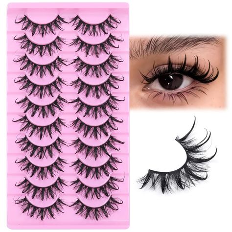 $8.99 ($0.90 / Count)
FANXITON Manga Lashes 8D Wispy False Eyelashes Japanese Cosplay Anime Lashes 20mm 10 Pairs Spiky Wet Look Lashes Thick Faux Mink Lashes Natural Doll Lashes Doll Lashes, Curly Eyelashes, Anime Lashes, Eyelash Design, Lashes Thick, Cat Eye Lashes, Manga Lashes, Diamond Ring Cuts, Eye Natural