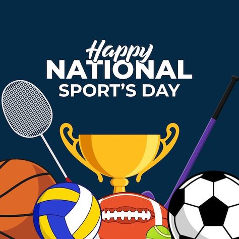 National sport day design template International sport design vector Sports Day Banner Design, Sports Day Background, National Sport Day, Sports Day Banner, Sports Day Poster, Background For Banner, Orange Grunge, Sport Background, National Sports Day