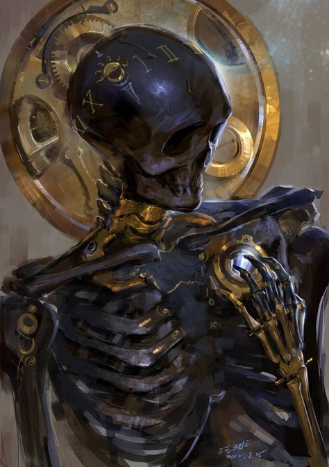 Art Steampunk, Skeleton Art, 다크 판타지, Steampunk Art, Arte Animal, Arte Horror, Monster Art, Skull And Bones, Skull Art