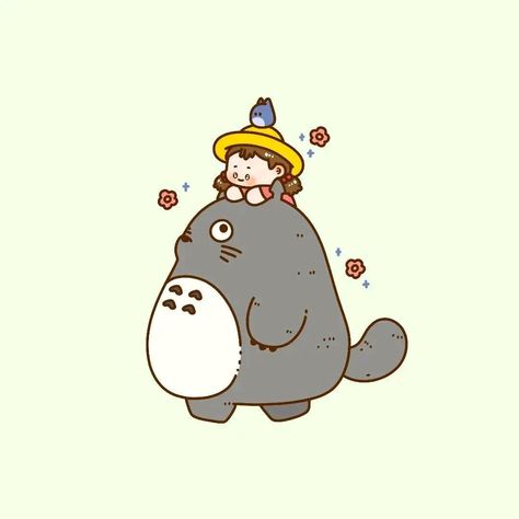 Chibi Totoro, Draw Cute, Ghibli Artwork, Studio Ghibli Art, Chibi Characters, Ghibli Art, My Neighbor Totoro, Cute Fox, Cute Little Drawings