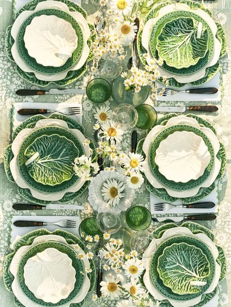 For ‘at home’ and smaller events, we offer a range of gorgeous ‘looks’, which are available to hire or buy White Cabbage, Green Meadow, Table Setting Decor, Green Bubble, Leaf Bowls, Cabbage Leaves, Beautiful Table Settings, Charger Plate, Traditional Ceramics