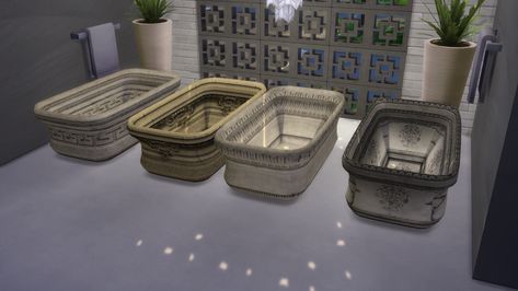 Sims 4 Tub Cc, Sims 4 Bathtub, Sims 4 Cc Bath Tub, Sims 4 Chamber Pot, Sims 4 Cc Bathtub Curtain, Zombie Christmas, Sims Stories, Stone Bathtub, David Sims