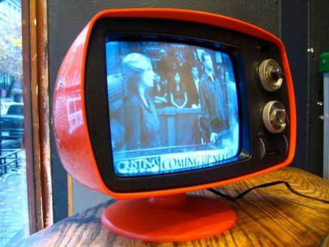 Philco-Ford Orange Retro TV (1970s) Old Television, Portable Tv, Teen Tv, Vintage Television, Television Set, The Jetsons, Tv Set, Tv Sets, First Tv