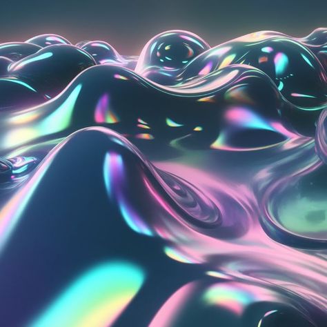 Liquid Glow: Holographic Neon Waves - Canvas Dreams: Wall Art Wonders Lava Lamp Wall Mural, Glow Wave Aesthetic, Neon Cloud Painting, Liquid Neon, Mermaid Neon Sign, Holography, Wall Color, Wall Colors, Metal Prints