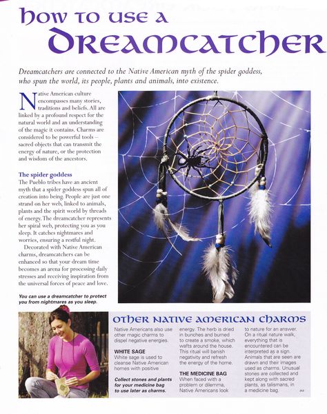 Dreamcatcher. (I don't know the validity of the history expressed here, but it may be worth reference.) Native American Myths, Free To Be Me, Atrapasueños Diy, Wiccan Crafts, Wiccan Magic, Book Of Shadow, Witchy Crafts, Wiccan Spells, Health Coaching