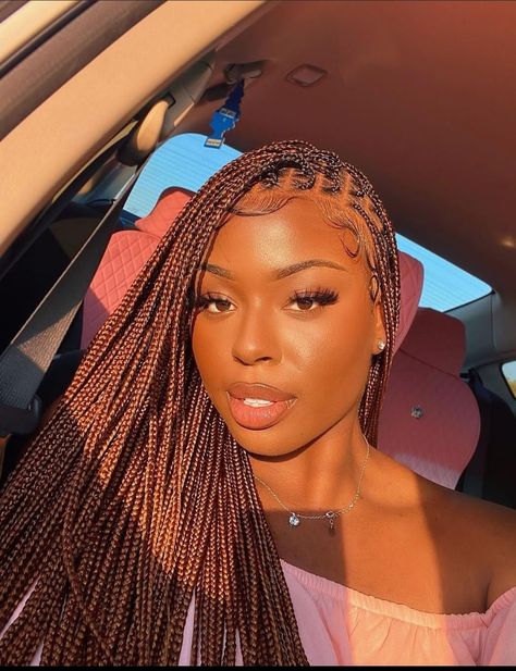 #melanin #blackwoman #blm #smallbusiness #exploremore #fyp Amber Braids Black Women, Braid Colors, Small Box Braids Hairstyles, Barbie Aesthetics, Brown Box Braids, Cabello Afro Natural, Big Box Braids Hairstyles, Box Braids Hairstyles For Black Women, Braids Hairstyles Pictures