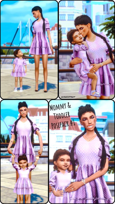 This posepack contains 4 total poses for you and your toddler! For this posepack to work you will need: Teleport Any Sim: X Pose Player: X Mom and Toddler Dress: X Download... Sims 4 Mom And Daughter Poses, Sims 4 Matching Family Outfits, Sims 4 Mommy And Me Poses, Sims 4 Mother And Daughter Poses, Sims 4 Matching Family Outfits Cc, Sims 4 Toddler Poses, Mom And Toddler, 4 Piercings, Mother Daughter Poses