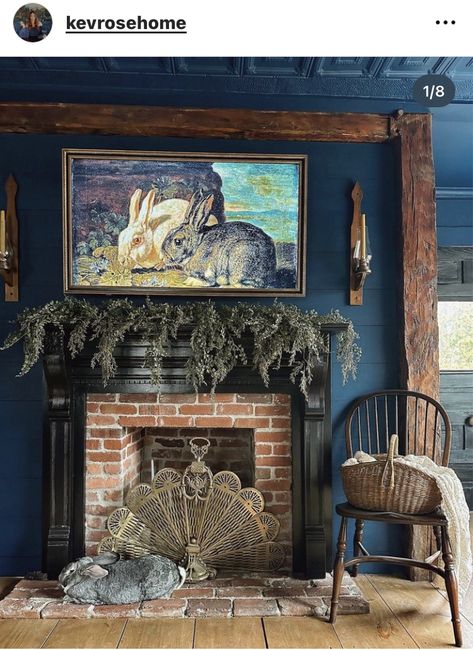 Irish Cottage Interiors, English Cottage Living Room, Boho Kitchen Decor, Moody Decor, English Country Cottage, Cottage Living Rooms, Faux Fireplace, Room Paint Colors, Old Bricks