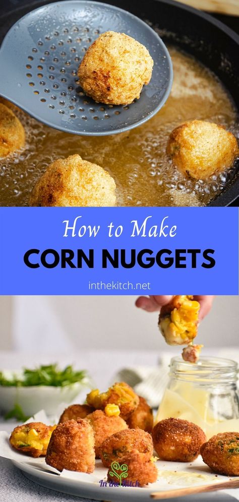 Corn Nuggets Air Fryer, Homemade Corn Nuggets, Corn Nuggets Recipe Easy Air Fryer, Homemade Corn Nuggets Recipes, Corn Nuggets Recipe Easy, How To Make Corn Nuggets, Deep Fried Corn Nuggets, Sweet Corn Nuggets, Keto Nuggets