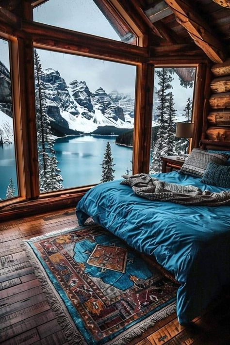 Peaceful Wallpapers, Places Pics, Alaska Life, Cabin Mountain, Winter Chalet, Cabin Vibes, Little Cabin In The Woods, Winter Bedroom, Mountain Aesthetic