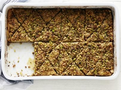 Baklava with Rose Water Rose Water Recipe, Greek Spinach Pie, Baklava Recipe, Water Food, Mediterranean Food, Phyllo Dough, Food Network Magazine, Pastry Dough, Water Recipes