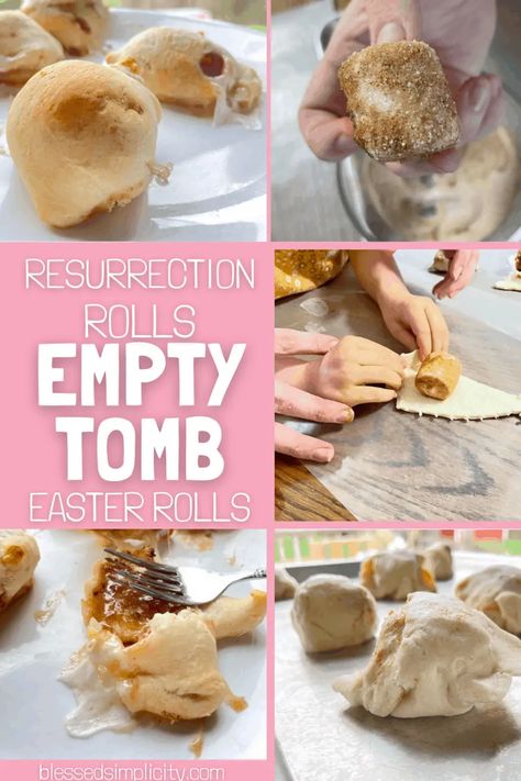 Easter Empty Tomb, Rolls For Easter, Resurrection Rolls Recipe, Empty Tomb Rolls, Easter Celebration Ideas, Holidays Appetizers, Easter Rolls, Breakfast Egg Dishes, Scripture Crafts