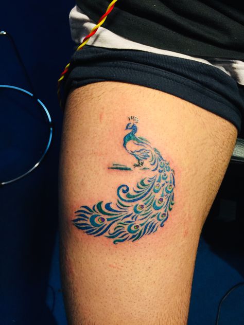 Peacock Tattoo, Thigh Tattoo, Glow Up?, Tattoos, Nails, Quick Saves