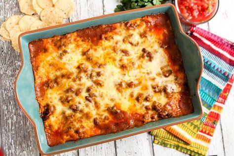 18 Family Favorite Comfort Foods | Just A Pinch Recipes Crazy Good Casserole, Slow Cooker Fajitas, Enchiladas Casserole, Super Easy Casseroles, Mexican Casseroles, Casserole Beef, Easy Enchilada Casserole, Beef Ideas, Easy Casseroles