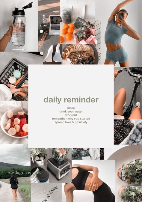 Daglig Motivation, Vision Board Collage, Fitness Vision Board, Vision Board Wallpaper, Sport Nutrition, Vision Board Inspiration, Healthy Lifestyle Motivation, Fitness Inspiration Body, Healthy Girl