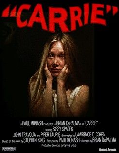 Carrie, A Estranha (1976) Carrie Movie 1976, Horror Gifs, Carrie Movie, Carrie 1976, Art Cinema, Stephen King Movies, Office Movie, Carrie White, Stephen King Books