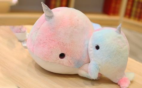 Cute Rainbow Narwhals Plush Gifts For Crush, Moms 50th Birthday Gift, Narwhal Plush, Caterpillar Toys, For Crush, The Letter N, Expecting Mother Gifts, Nice Words, Moms 50th Birthday