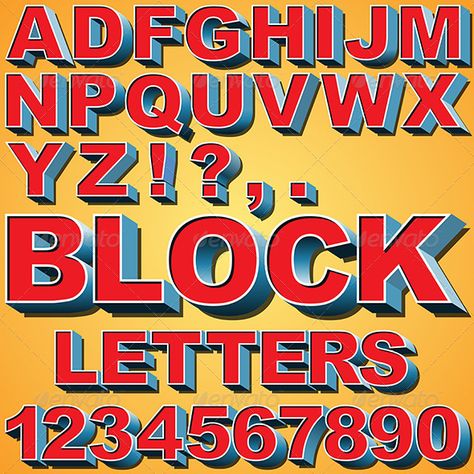 3d Block Letters, Sign Painting Lettering, Typo Logo Design, 3d Alphabet, Block Fonts, Fancy Script, Vector Graphics Design, Typo Logo, Letter Vector