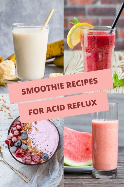 Acid Reflux Smoothie Recipes - Simply Noel Recipes For Acid Reflux, Acid Reflux Smoothie Recipes, Reflux Diet Recipes, Acid Reflux Smoothie, Gerd Diet Recipes, Ulcer Diet, Acid Reflux Friendly Recipes, Acid Reflux Diet Meals, Gerd Recipes