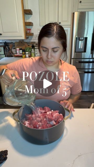 MirandaM//Mom/Cooking on Instagram: "Pozole is a good comfort food 🥘! Pozole.  3lbs of pork shoulder   Half Onion  3 Bay leaf  1 tablespoon of salt 1 tablespoon of chicken bouillon  1 tablespoon of cumin  Six garlic 1 teaspoon of pepper 5 Chile Guajillo 2 chile ancho 2 cup of harminy   Cut the pork shorter into cube size boil for 30 minutes with three bay leaves half an onion and three garlic and salt  #pozole #cooking #explore #explorepage #mom #momof5 #recipe #easycooking #easymeals #dinner #texasgirl #asmr #asmrsounds" Posole Recipe Beef, Red Pork Pozole Recipe, Beef Posole Recipe, Mexican Pozole Recipe Pork, Beef Pozole Recipe, Authentic Mexican Food Dinners, Posole Recipe Pork, Authentic Posole Recipe, Mexican Pozole Recipe