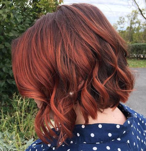 Red Balayage Hair, Auburn Balayage, Brown Bob, Red Balayage, Short Hairdos, Hair Color Auburn, Hair Magazine, Beautiful Red Hair, Copper Red