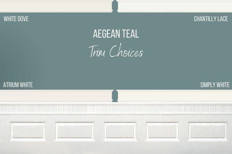 Agean Teal Benjamin Moore, Benjamin Moore Aegean Teal, Oyster Bay Sherwin Williams, Cabin Colors, Dining Room Teal, Aegean Teal, Teal Cabinets, Teal Paint Colors, Wythe Blue