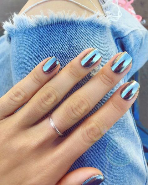 Awsome Her Nails, Nail Envy, Shellac Nails, Get Nails, Fancy Nails, Nail Polishes, Chrome Nails, Gorgeous Nails, Perfect Nails