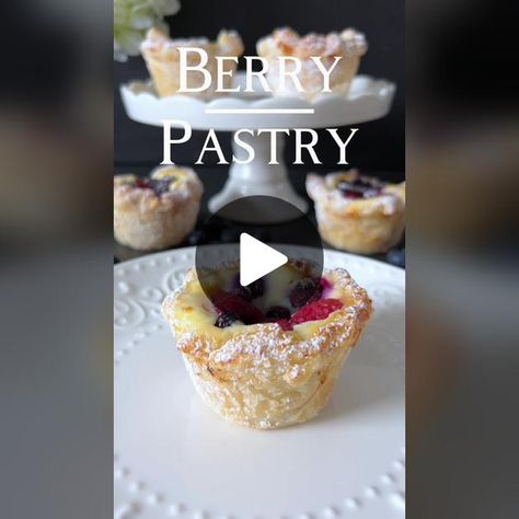 TikTok · Food with Style 🤍 Berry Pastries, Berry Pastry, Muffin Cup, Pasta Fillo, Puff Pastry Desserts, Cheesecake Filling, Puff Pastry Sheets, Pastry Sheets, Puff Pastry Recipes