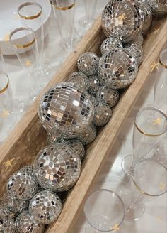 New Year’s Eve Bachelorette Party, New Years Party Decor, New Year’s Eve Dinner Party, New Years Eve Dinner At Home, New Year’s Eve Decor, Disco Ball Table Decor, New Year’s Eve Wedding, New Year’s Party, New Years Party Aesthetic